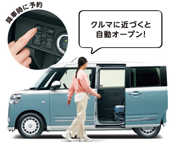 クルマに近づくと自動オープン！